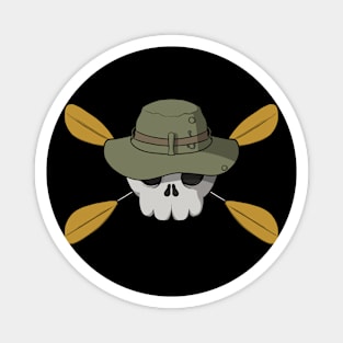 Kayaking crew Jolly Roger pirate flag (no caption) Magnet